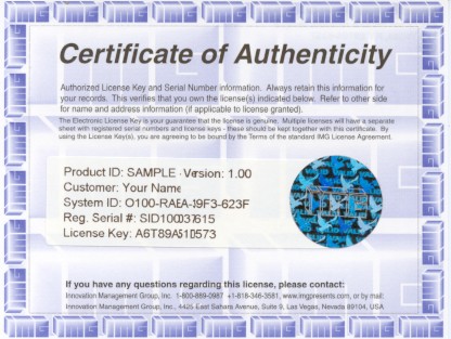 Certificate of Authenticity (Previous)
