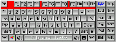 My-T-Soft on screen keyboard with control panel open
